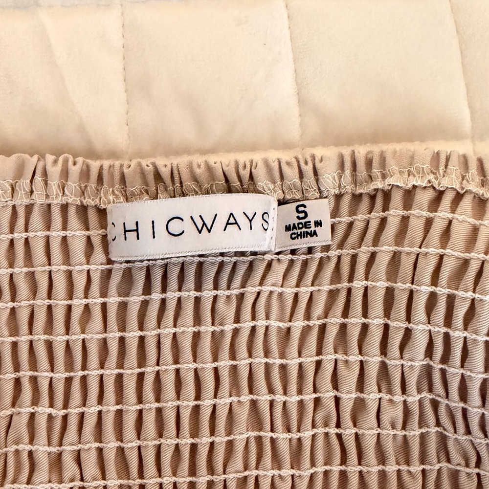 Elegant Beige Embroidered Wrap Long Dress - Picture 7 of 7